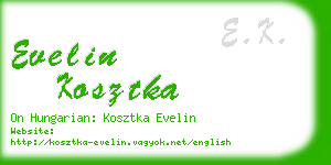 evelin kosztka business card